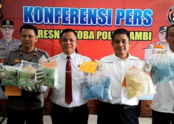 Polda Jambi Gagalkan Penyelundupan Sabu dan Ekstasi Senilai Rp10 Miliar