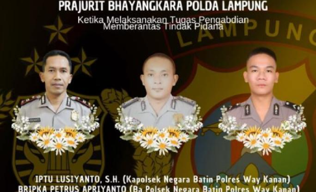 Tiga Polisi Tewas dalam Penggerebekan Sabung Ayam di Lampung, Diduga Libatkan Anggota TNI