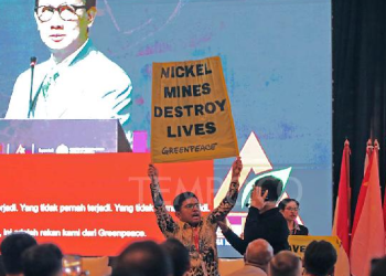 Aksi Protes Aktivis Greenpeace di Forum Tambang, Polisi: Tak Ada Unsur Pidana