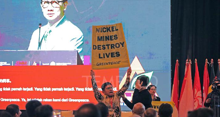 Aksi Protes Aktivis Greenpeace di Forum Tambang, Polisi: Tak Ada Unsur Pidana